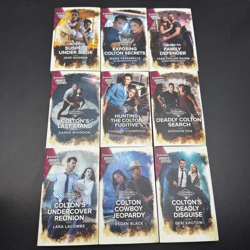 Harlequin Romantic Suspense & Suspense Lot - 9 Colton Series Books - Paperback